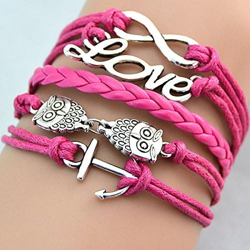 Harvest Women's 925 Sterling Silver Heart Chain Bracelet (Silver4)
