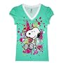 Peanuts - Snoopy Art Class Aqua T-Shirt for women