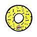 TUFFY - World's Tuffest Soft Dog Toy - NO STUFF Ring - Squeakers - Multiple Layers. Made Durable, Strong & Tough. Interactive Play (Tug, Toss & Fetch). Machine Washable & Floats (Yellow Bone)
