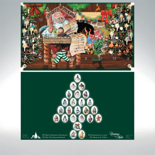 Christbaumschmuck-Adventskalender mit 24 Glasfiguren Original Krebs Lauscha Christbaumschmuck-Adventskalender mit 24 Glasfiguren Original Krebs Lauscha