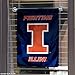 College Flags & Banners Co. Illinois Fighting Illini New Logo Garden Flag