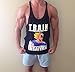 TRAIN INSAIYAN Singlet Stringer Vest Bodybuilding, ZYZZ YBack Racerback DBZ - Blue - X-Large