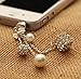 niceEshop(TM) Universal 3.5mm Diamond Pendant Plug Pearl Ball Headphone Jack Plug Anti Dust Plugs Stopper for iPhone Samsung iPod HTC