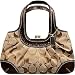 AUTHENTIC COACH ERGO SIGNATURE PLEATED KISSLOCK FRAME SATCHEL 12232 (Khaki/Brown)
