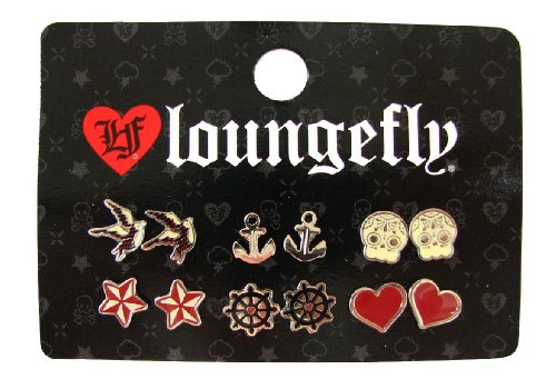 Click here to buy Loungefly Nautical Swallow Earrings Pack -- 6 pairs !! 08 Newest Item * by Loungefly.