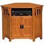 Craftsman Corner Tv Stand With Doors, 2-DOOR, LIGHT OAK