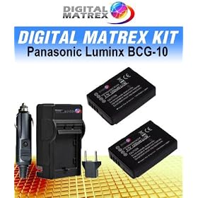 Lumix POWER KIT DMW-BCG10 (Includes 2-1200mAh batteries and pocket charger) for the... by Digital Matrex Power Kit