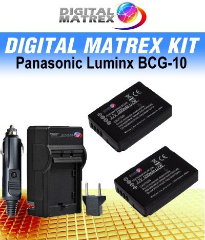 Lumix DMC-BCG10 POWER Kit contains (2-1200mAh battery and charger Pocket) for the Panasonic DMC-ZS 1, DMC-TZ7S, DMC-TZ7T, DMC-ZS3, DMC-ZS1K, DMC-ZS1S, DMC-ZS3, DMC-ZS3A , DMC-ZS3K, DMC-ZS3R, DMC-ZS7, DMC-ZS6, BCG10E DMW, DMW BCG10PP.