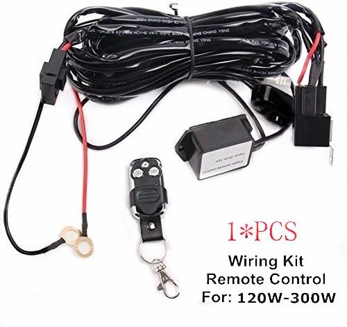 Kkingweststore 1pcs Remote Control Wiring Harness a Kit Switch Relay for 120W-300W Led Light Bar (wring harness)