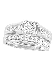 1.00CT DIAMOND INVISIBLE BRIDAL SET