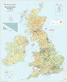 Global Mapping - Large Physical British Isles 1:1,000,000 (UK Maps)