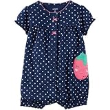 Carter's(カーターズ) スナップアップコットンロンパース ネイビー ロンパース半袖 6ヶ月【並行輸入】