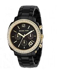Michael Kors Quartz, Black Dial with Black Acrylic Bracelet - Womens Watch MK5215