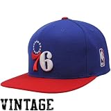 Philadelphia 76ers Mitchell & Ness Blue Throwback Vintage Snap Back Hat