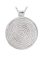 925 Sterling Silver High-Polish Finish Round Rope Design Pendant