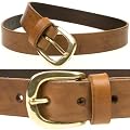 Mens Quality Brown Retro Vintage Look Leather Belt Made in UK