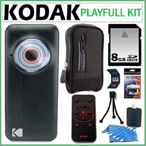 Buy Kodak ZE1 PlayFull HD Video Camera in Blue Black + Accessory Kit with best Review