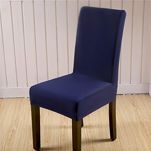 Super Fit Stretch Removable Washable Short Dining Chair Cover Protector Seat Slipcover for Hotel,Dining Room,Ceremony,etc - Dark Blue
