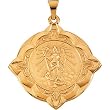 14K Yellow Gold St. Raphael Medal - 31.00mm