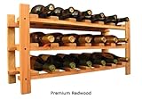 IMAGE OF 18 Bottle Stackable Wooden Wine Rack (Premium Redwood)