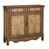 Aged Cream and Brown Accent Cupboard - Stein World 58587