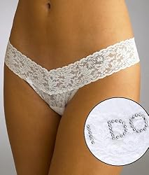 Hanky Panky I DO - Signature Lace Low Rise Crystal Thong Panty