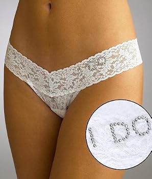 Hanky Panky I DO - Signature Lace Low Rise Crystal Thong Panty