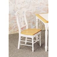 Coaster Napoleon Style Dining Chairs, Natural and White Finish, Set of 2
