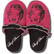 Marilyn Monroe Pink and Black Slippers