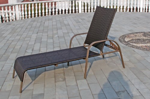 Rattanliege “Lubango II”, Fadenfaser mocca