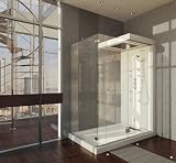 Maax Corner Shower Unit 102622-102623. 72 3/8''W x 42''D x 90''H, Chrome Finis