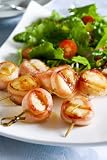 Scallops wrapped in bacon