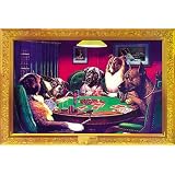 Dogs Playing Poker Humor Poster Print, 36x24