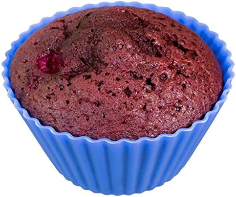 Silicone Baking Cups / Muffin Cupcake Liners - Nonstick CuisineDream Bakeware - Set of 12 - Reusable Standard Size Molds in Storage Container - Sturdy Enough to Place Directly on Baking Sheet - 6 Colors