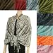 70" x 28" Multi Circle Soft Jacquard Pashmina Shawl / Wrap / Stole ( 7 Luxurious Colors )