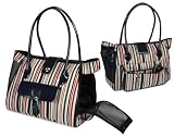 HuggleHounds Classic Boat Tote Dog Cat Carrier - Navy with Patent Trim