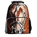 Vere Gloria Unisex School Backpack Bags 3D Animal Print Felt Fabric Hiking Daypacks (horse)