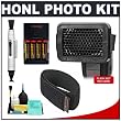 Honl Photo Professional 1/4" Honeycomb Speed Grid Diffuser + Speed Strap + Batteries + Accessory Kit for Canon 220EX 430EX 580EX II, Nikon SB-400 SB-600 SB-800 SB-900, Olympus FL-20 FL-36 FL-50, Pentax AF-360FGZ AF-540FGZ Flashes