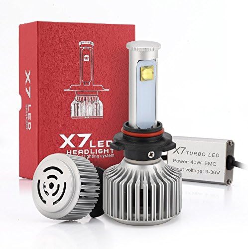 Corresponding 2 pcs X7 #9006 Single Beam# LED Car Headlight Conversion Kit/ Fog Lamp Per Bulb 40W 3600Lm Pure White 6000K Color Temperature DC9V- 36V 2 Year Warranty Easy Installation