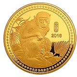 2016 Chinese Lunar Zodiac Year of the Monkey Auspicious Chinese Child 24k Gold Plated Commemorative Collectible Coin