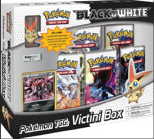 Pokemon Card Game Black White Special Edition Victini Box 5 Booster Packs, A Foil Promo Card Victini Mini PVC Figure!