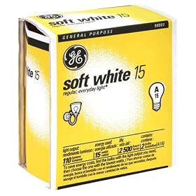 GE Lighting 97491 15A W Soft White Light Bulb