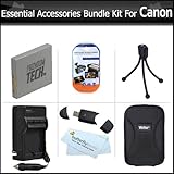 Essential Accessories Bundle Kit For Canon PowerShot ELPH 100 HS , ELPH 300 ....
