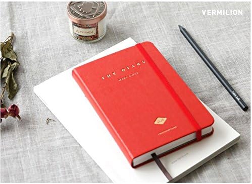 Iconic Make a Day Diary-2016 Dated Monthly Weekly Day Planner-Limited Edition-organizer Scheduler Datebook Notebook Authentic Korea Item (Vermilion)