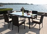 Outdoor Wicker Dining Set: South Hampton Set of Seven