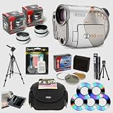 Canon HR10 AVCHD High Definition DVD Camcorder + Lenses + Filters + Pro Accessory Kit