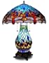 Blue Dragonfly Night Light Tiffany Style Table Lamp