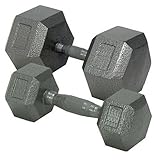 Champion Hex Dumbbell with Ergo Handle, 25 lbs