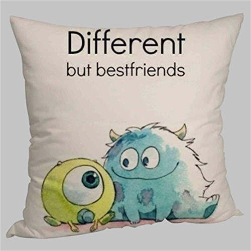 Damuyas Different But Best Friends Monsters Inc Disney Pillow Case