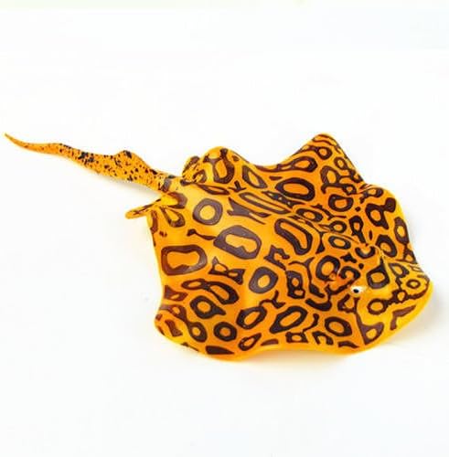 Orange Stingray Aquarium Fish Tank Landscape Decoration Glow Simulation Animal Plants Ornament no.44